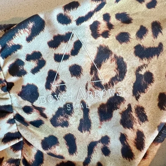 Leopard Print Ribbed Bikini Set Boys + Arrows Lace Up Top Medium / Bottom Small - Picture 7 of 8
